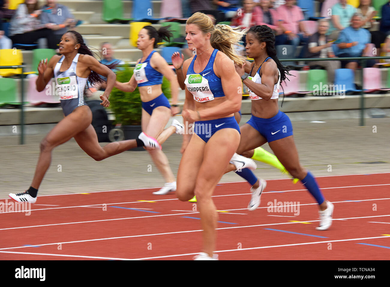 Hengelo Netherlands 09th June 2019 Hengelo 09 06 2019 Dafne Schippers During The Finals 100 M Of The Fbk Games Credit Pro Shots Alamy Live News Stock Photo Alamy