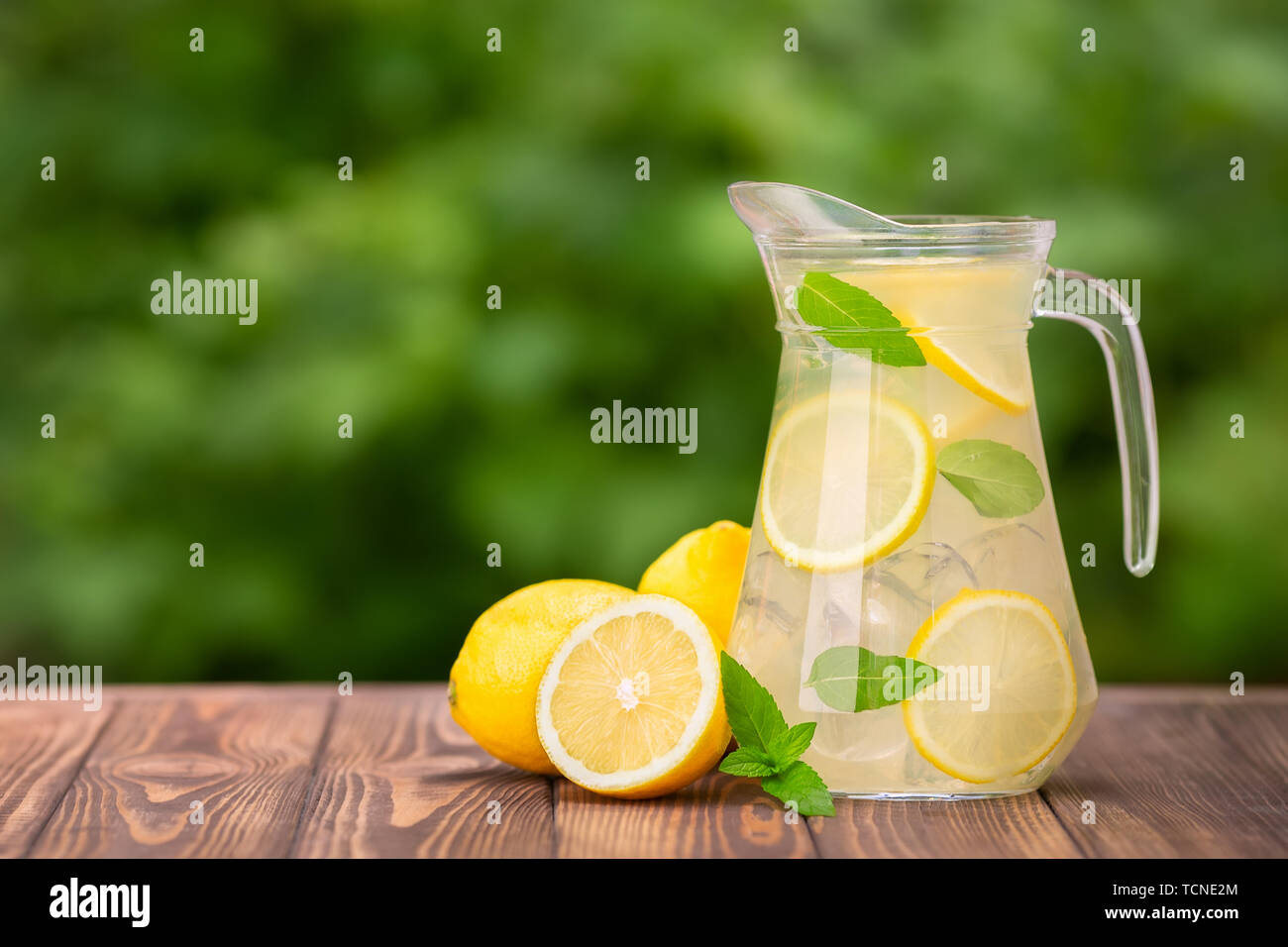 lemonade in glass jug Stock Photo Alamy