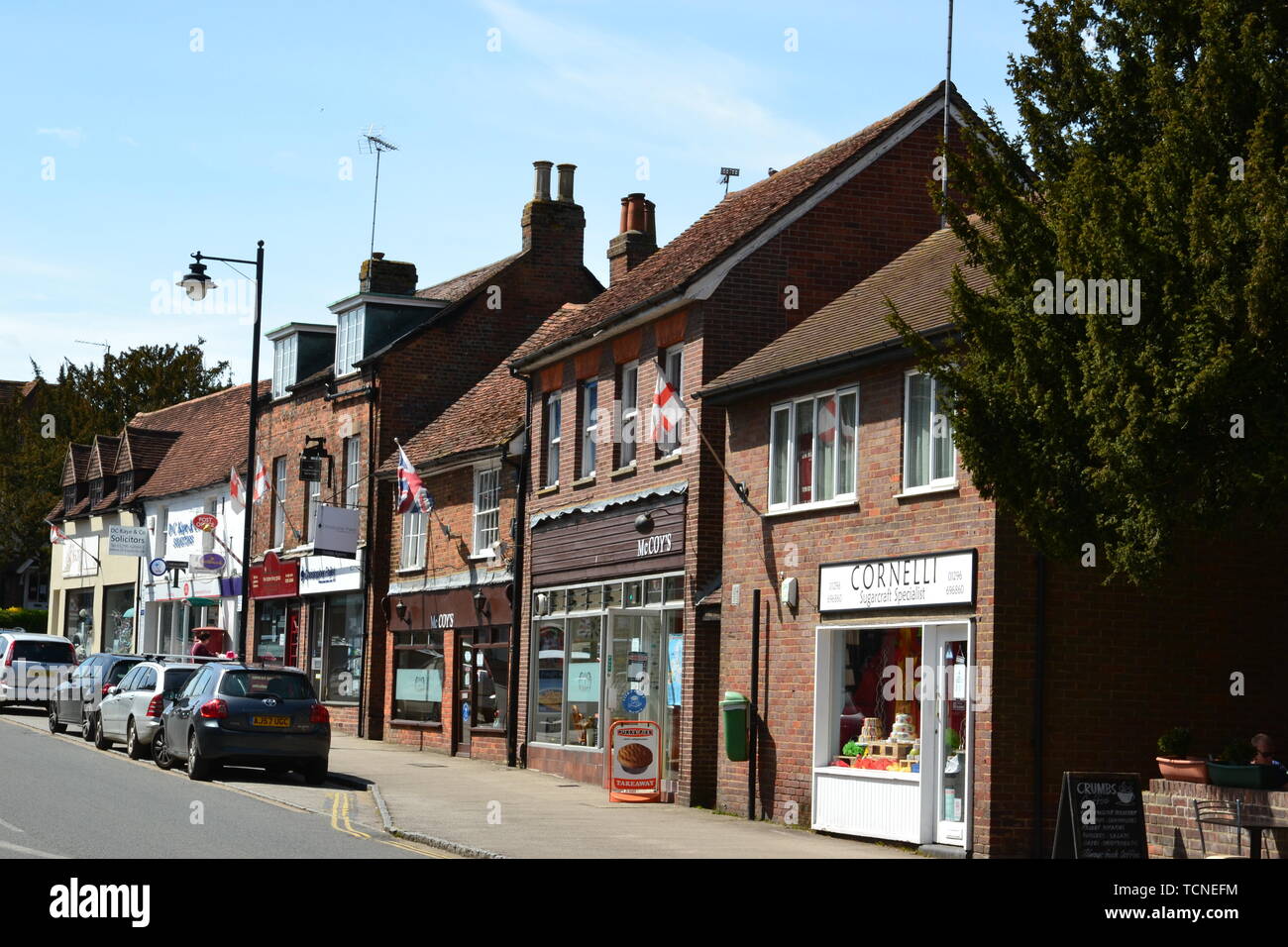Shops in Wendover town centre, Buckinghamshire, UK Stock Photo