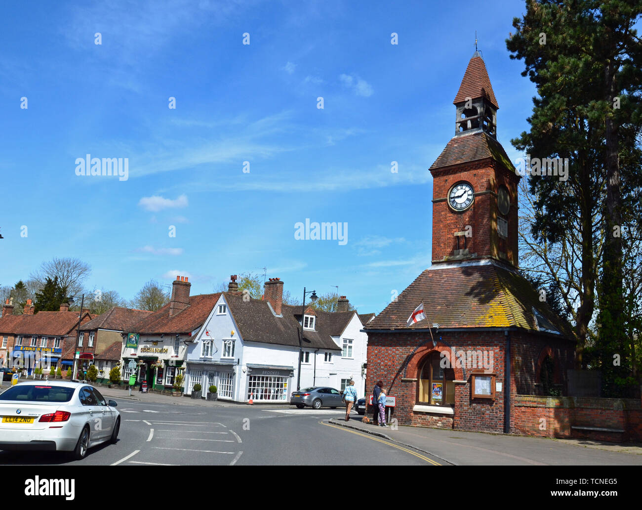 Wendover clock tower, Wendover town centre, Buckinghamshire, UK Stock Photo