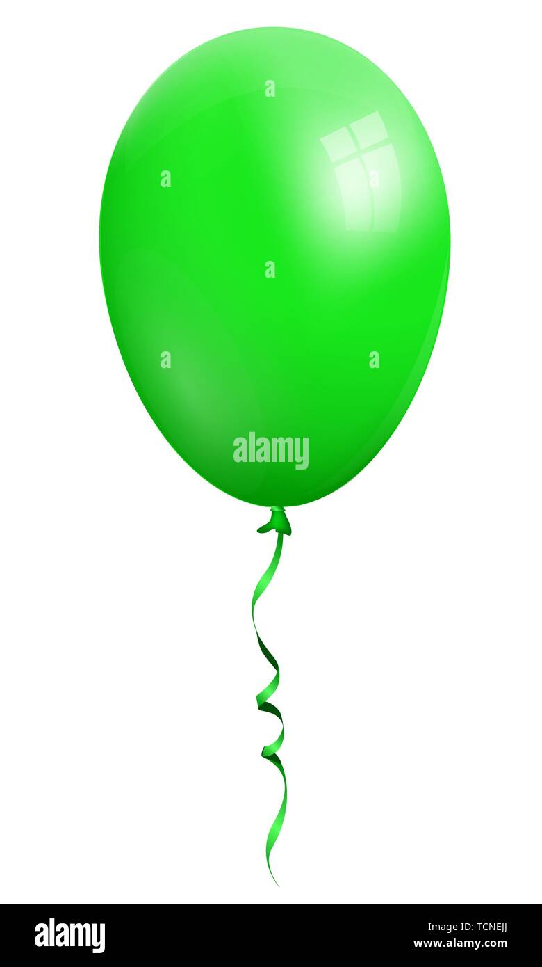Balloon - Green balloon with invisible string, no other images