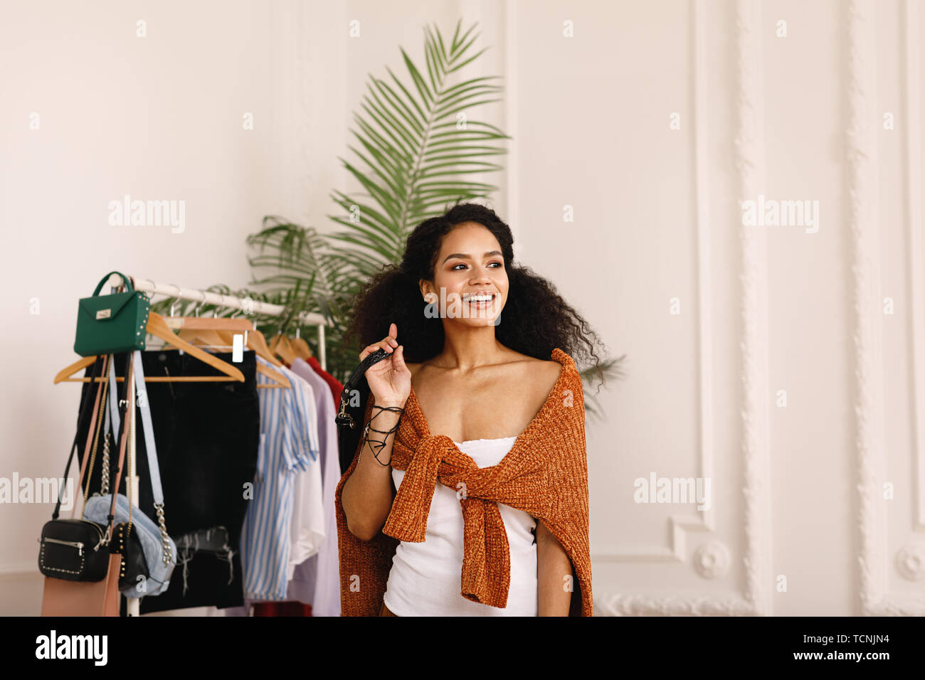 Beautiful young woman rack hi-res stock photography and images - Alamy