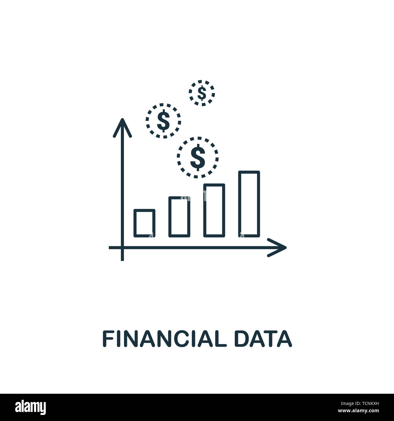Financial Data outline icon. Thin line style icons from personal ...