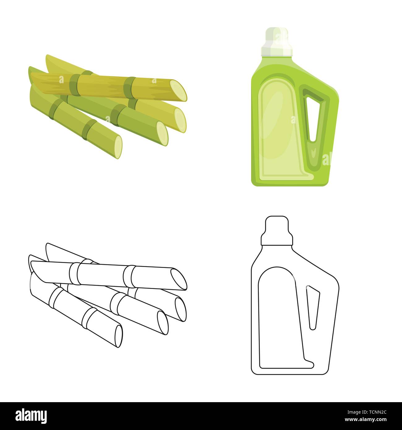 Sugarcane juice in plastic Stock Vector Images - Alamy