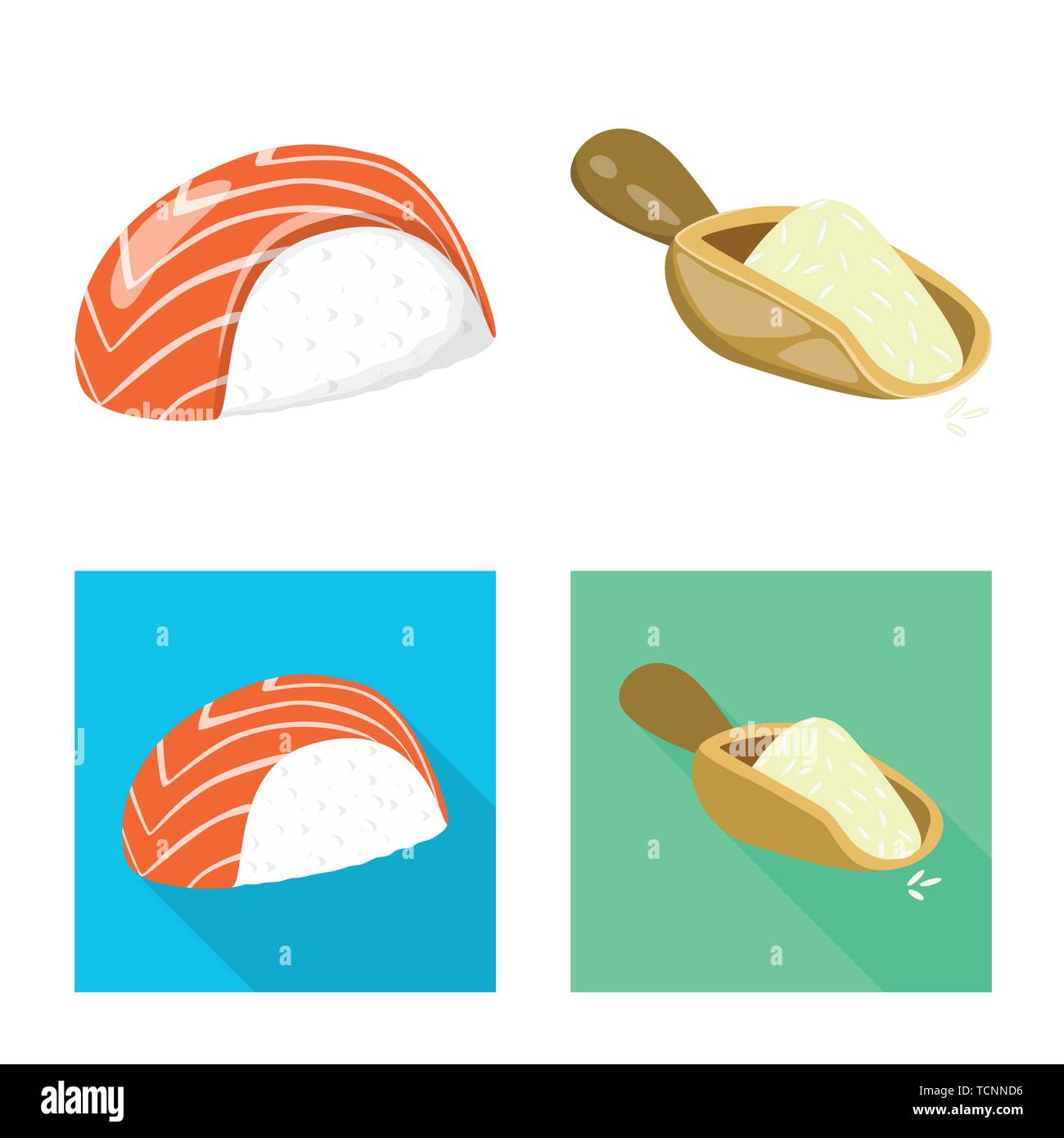 rice,scoop,boiled,cooked,heap,fish,grain,red,white,salmon,cereal,roll ...