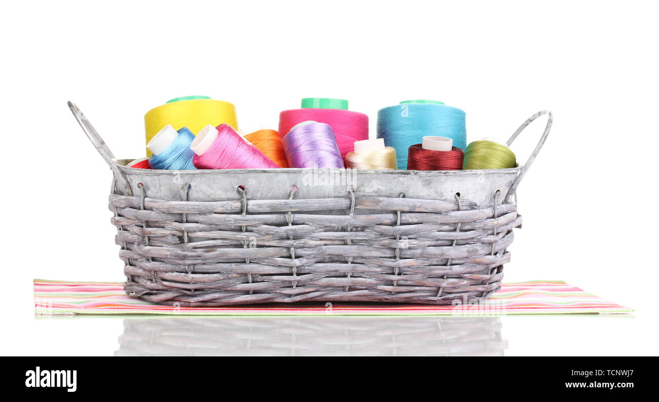 Knitting basket stock photo. Image of needle, cotton - 22238882