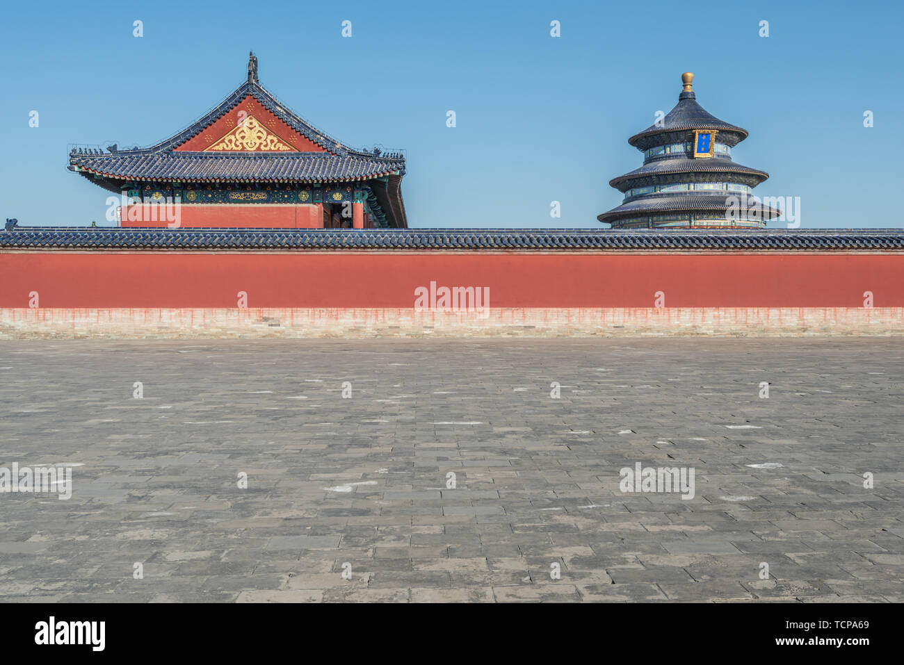 Close-up of the New Year Hall of Tiantan Park in Beijing Stock Photo