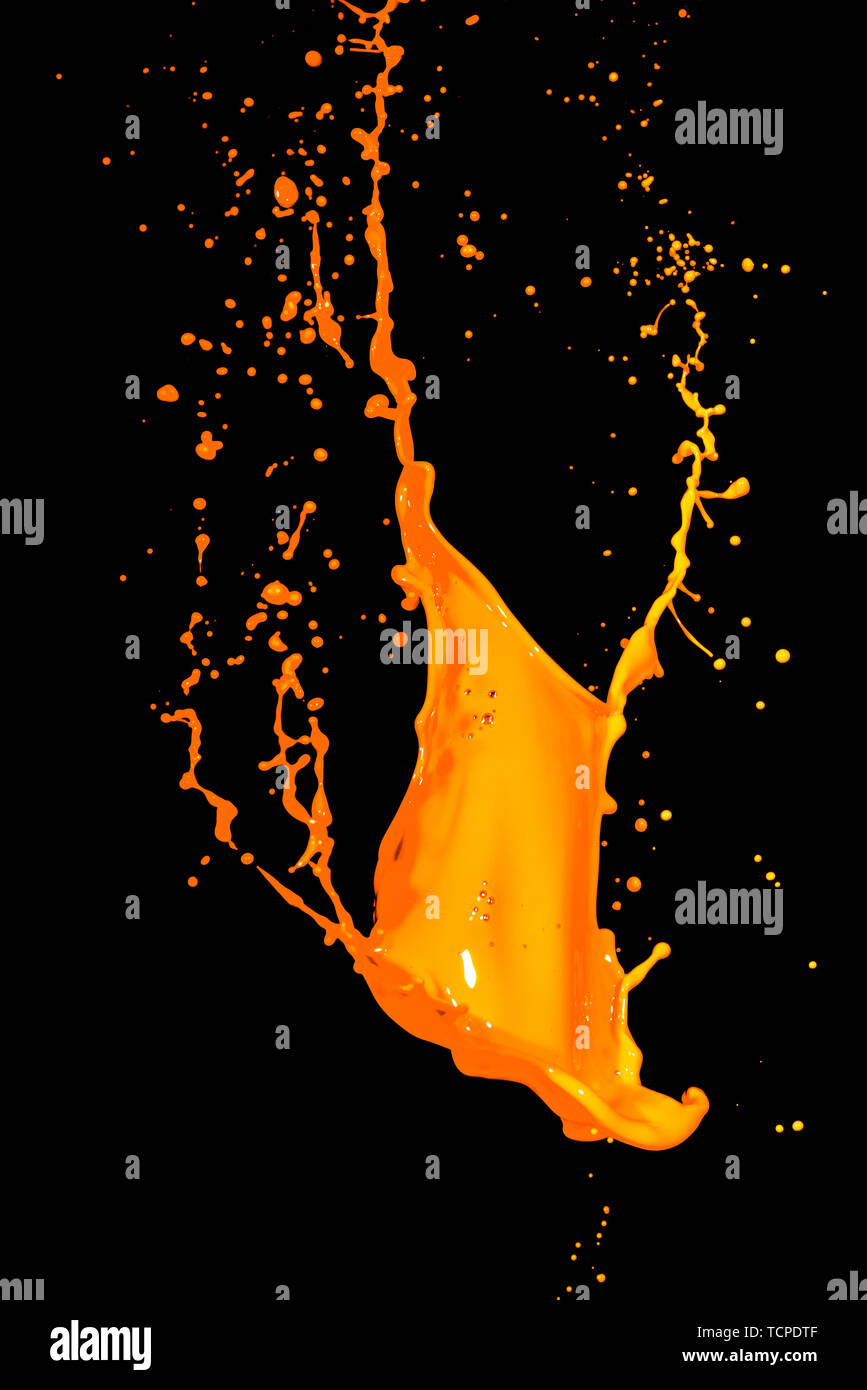 isolated orange water splash on background Stock Photo Alamy