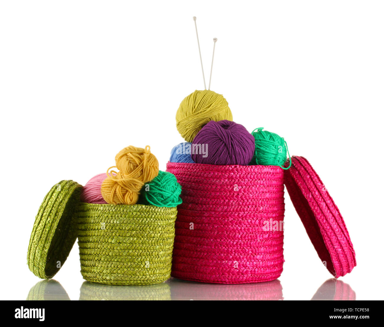 Knitted fabric of very thick yarn. A big tangle. The background is
