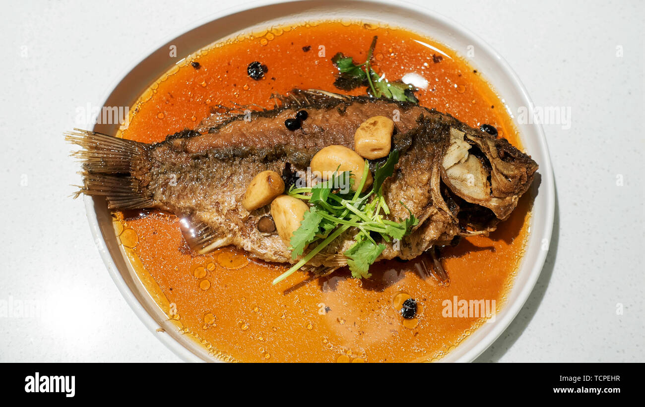 Crispy tempeh fish Stock Photo Alamy