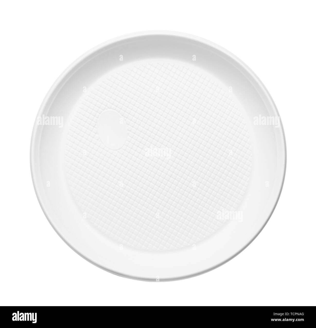 Plastic plate isolated on white background Stock Photo Alamy