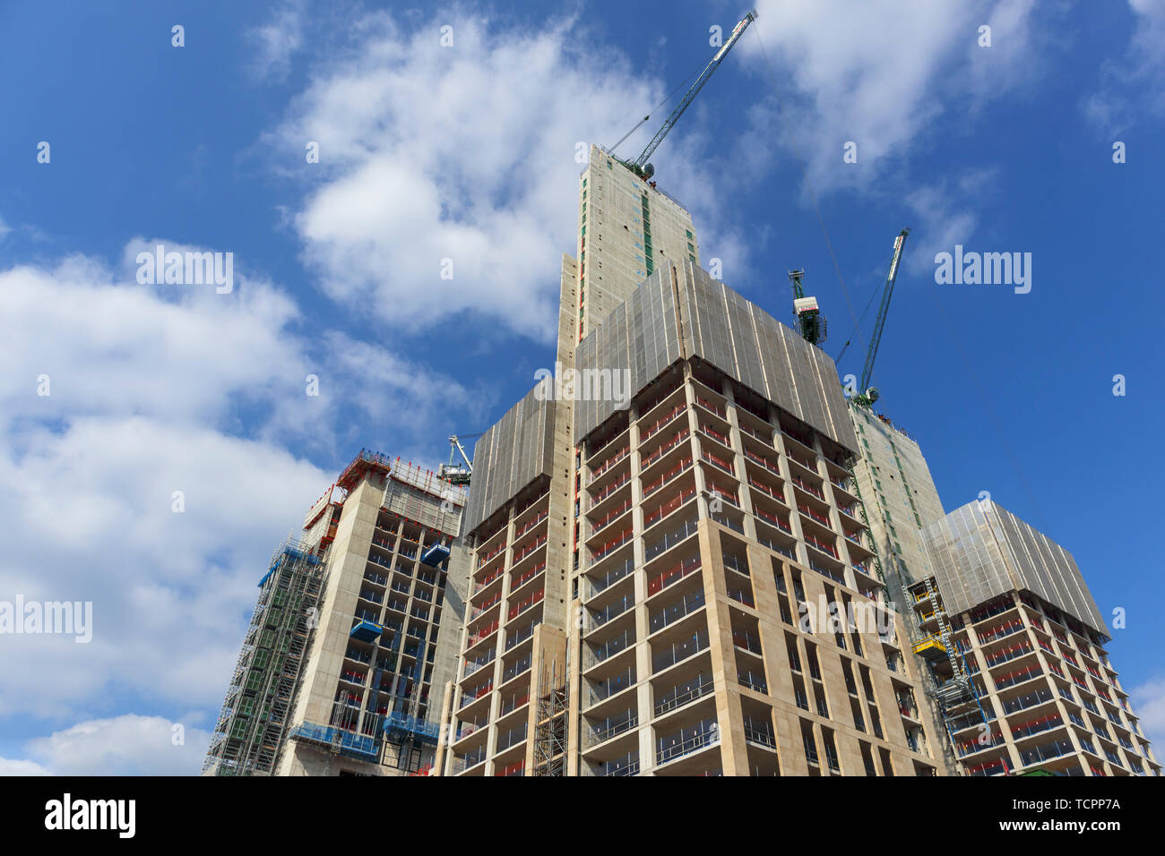Cores of the new high rise mixed use Victoria Square retail commercial