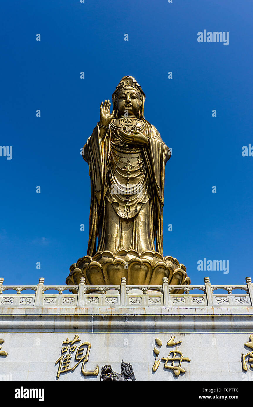Guanyin statue in the South China Sea of Putuo Mountain, Zhoushan. The