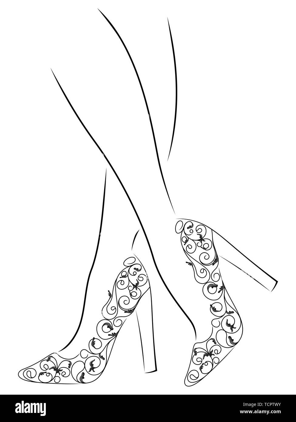 High heel shoes silhouette vector Stock Vector by ©attaphongw 24420785