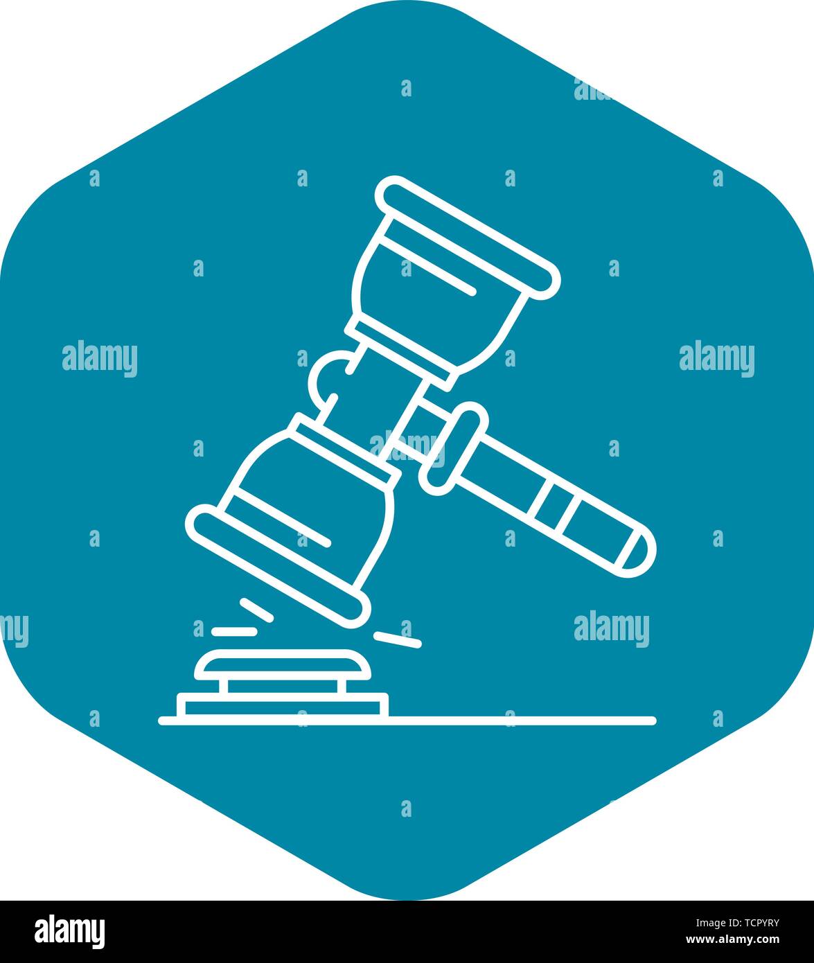 Judge hammer icon set, outline style Stock Vector Image & Art Alamy