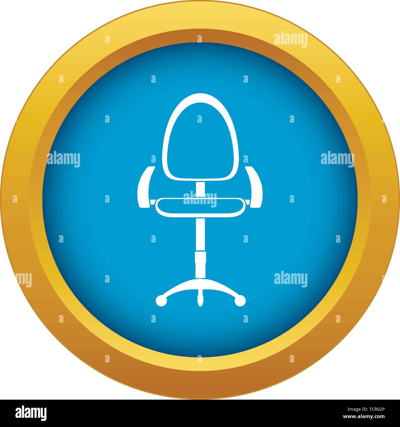 Modern office chair icon blue vector isolated Stock Vector Image & Art