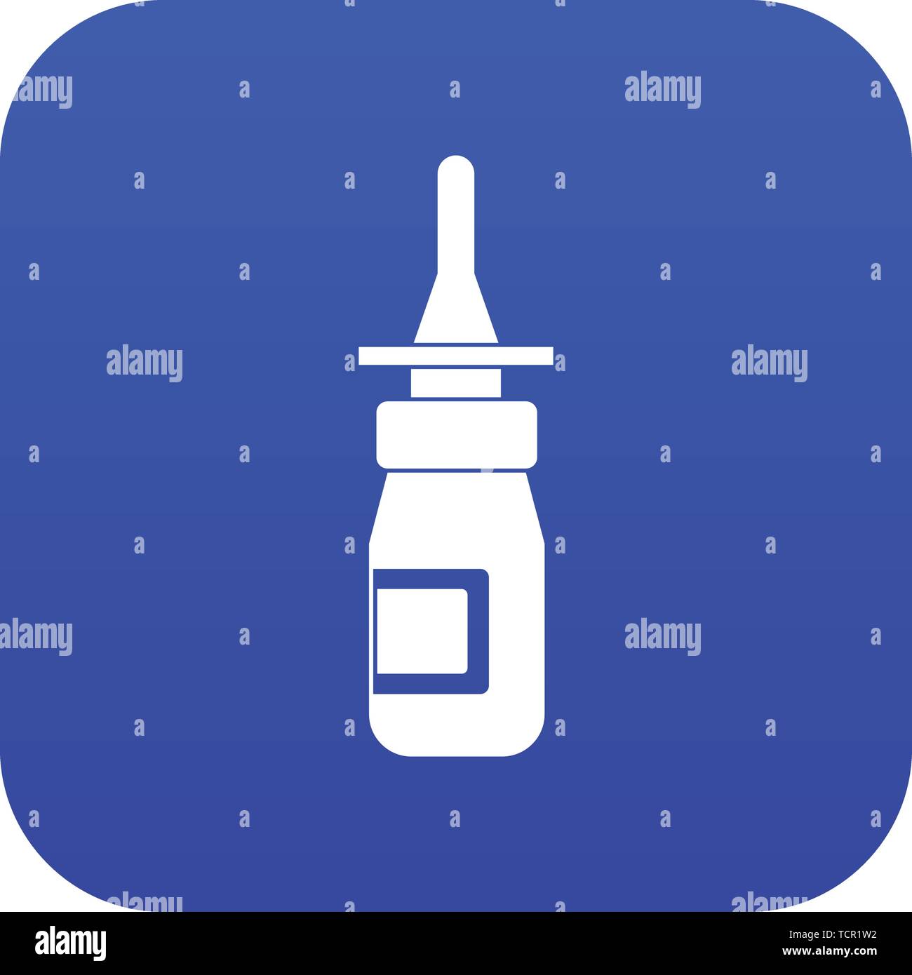 Nasal drops icon digital blue Stock Vector