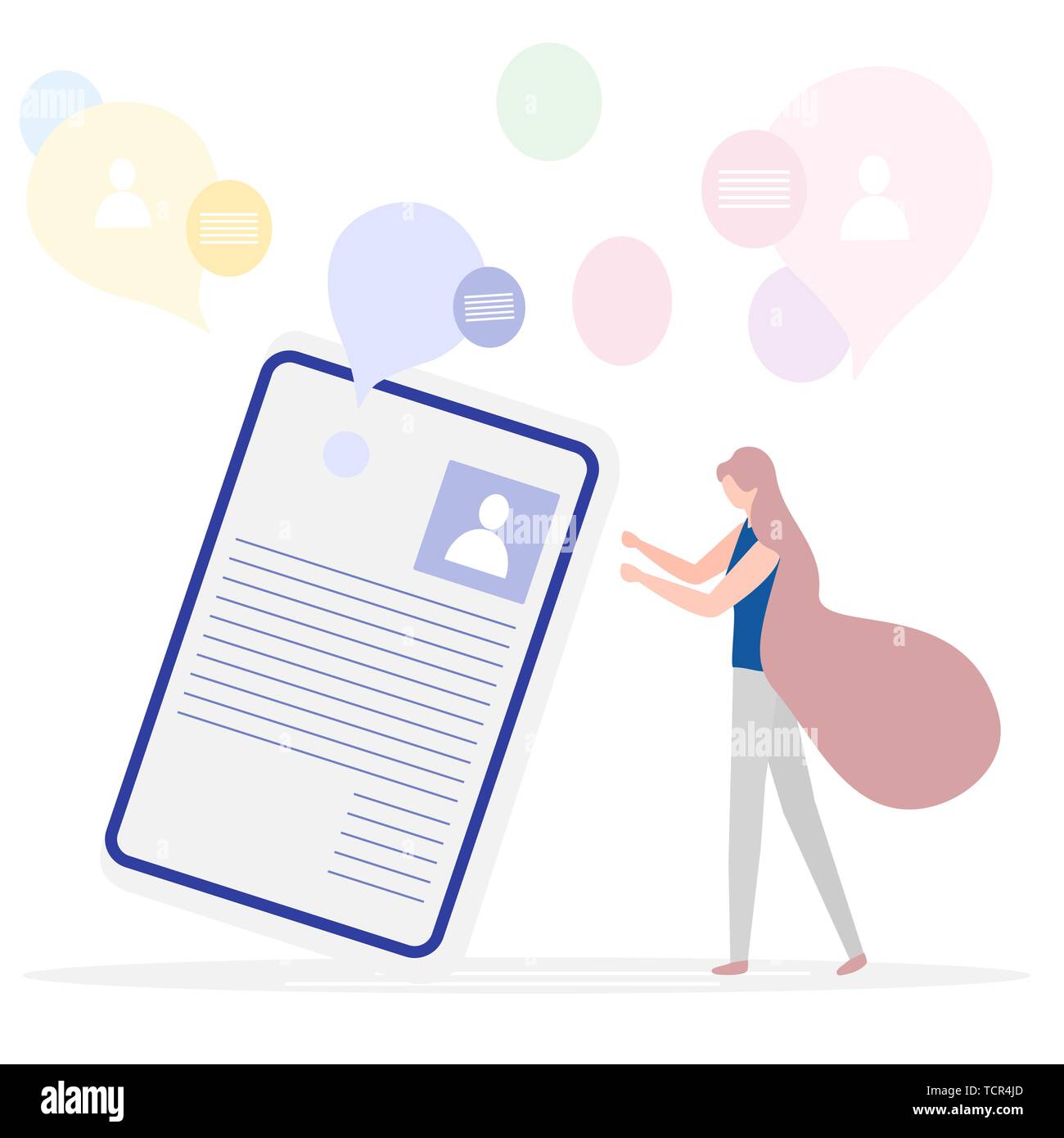 Vector Illustration With Staff Recruitment Hiring Employees