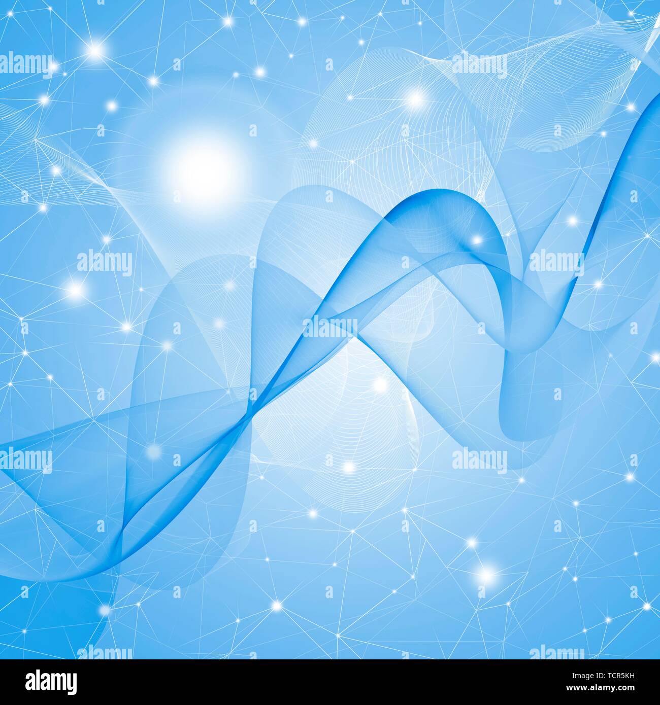 Blue swirls, illustration Stock Photo