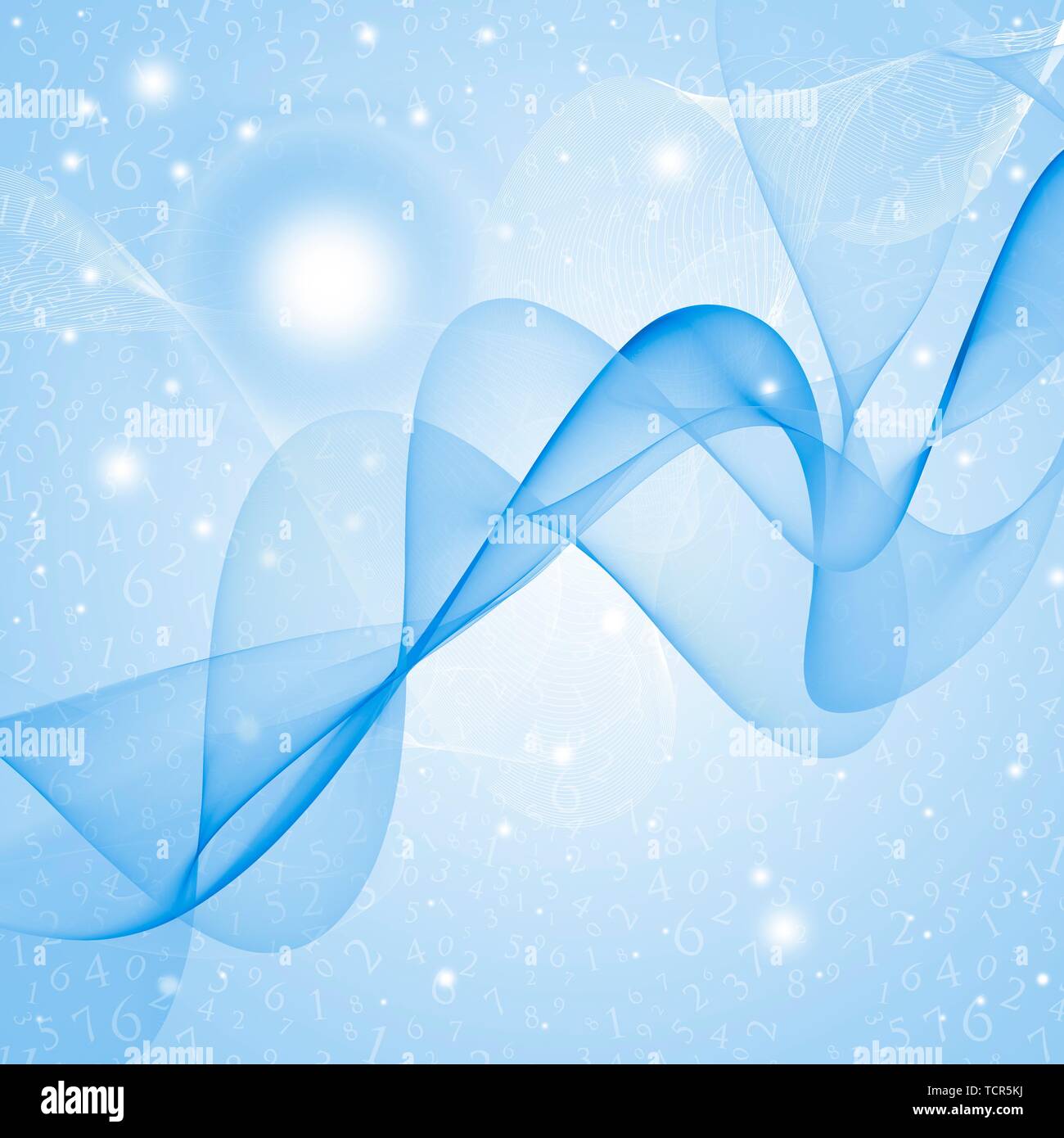Blue swirls, illustration Stock Photo