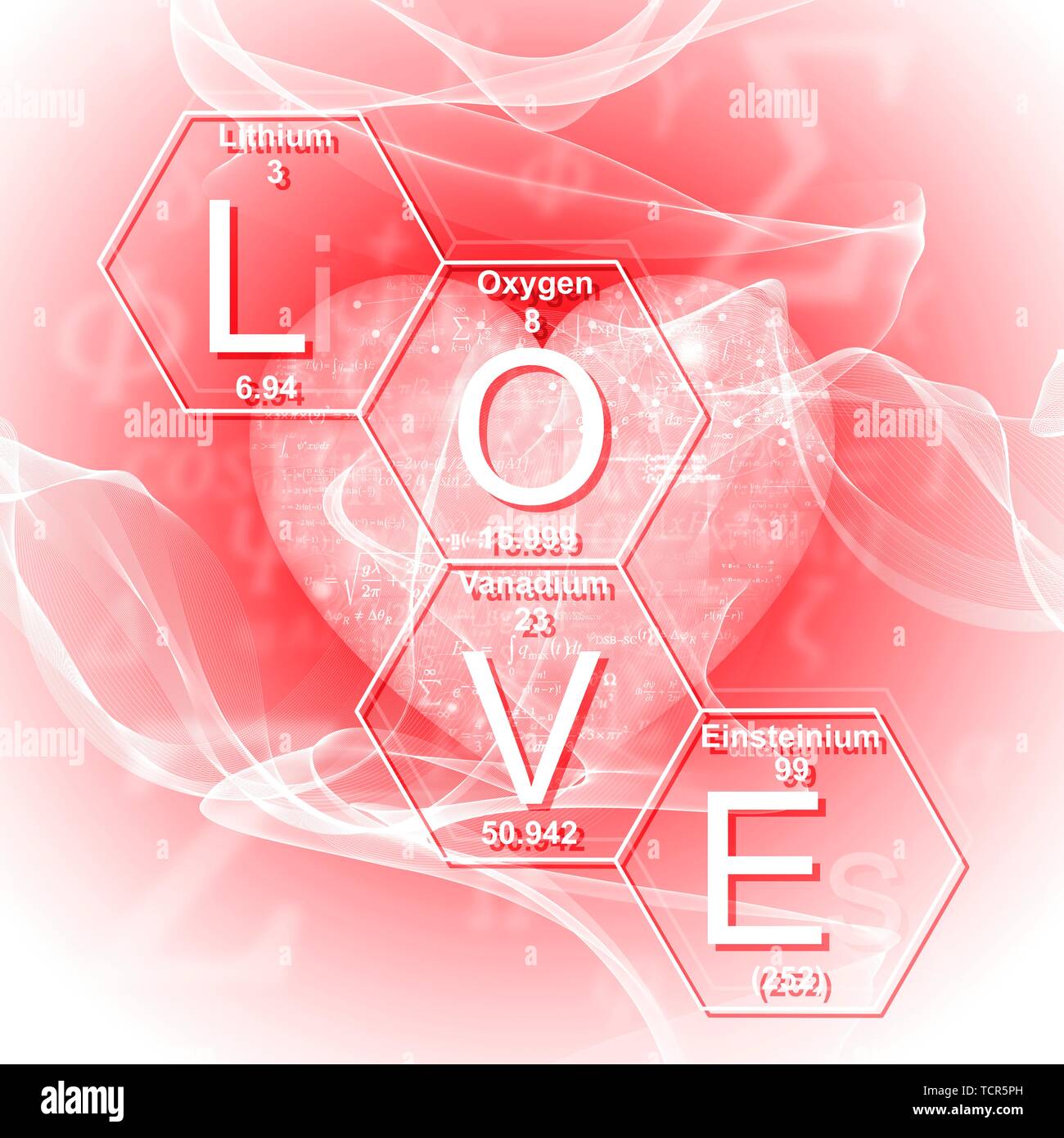 Chemical elements love, illustration Stock Photo Alamy