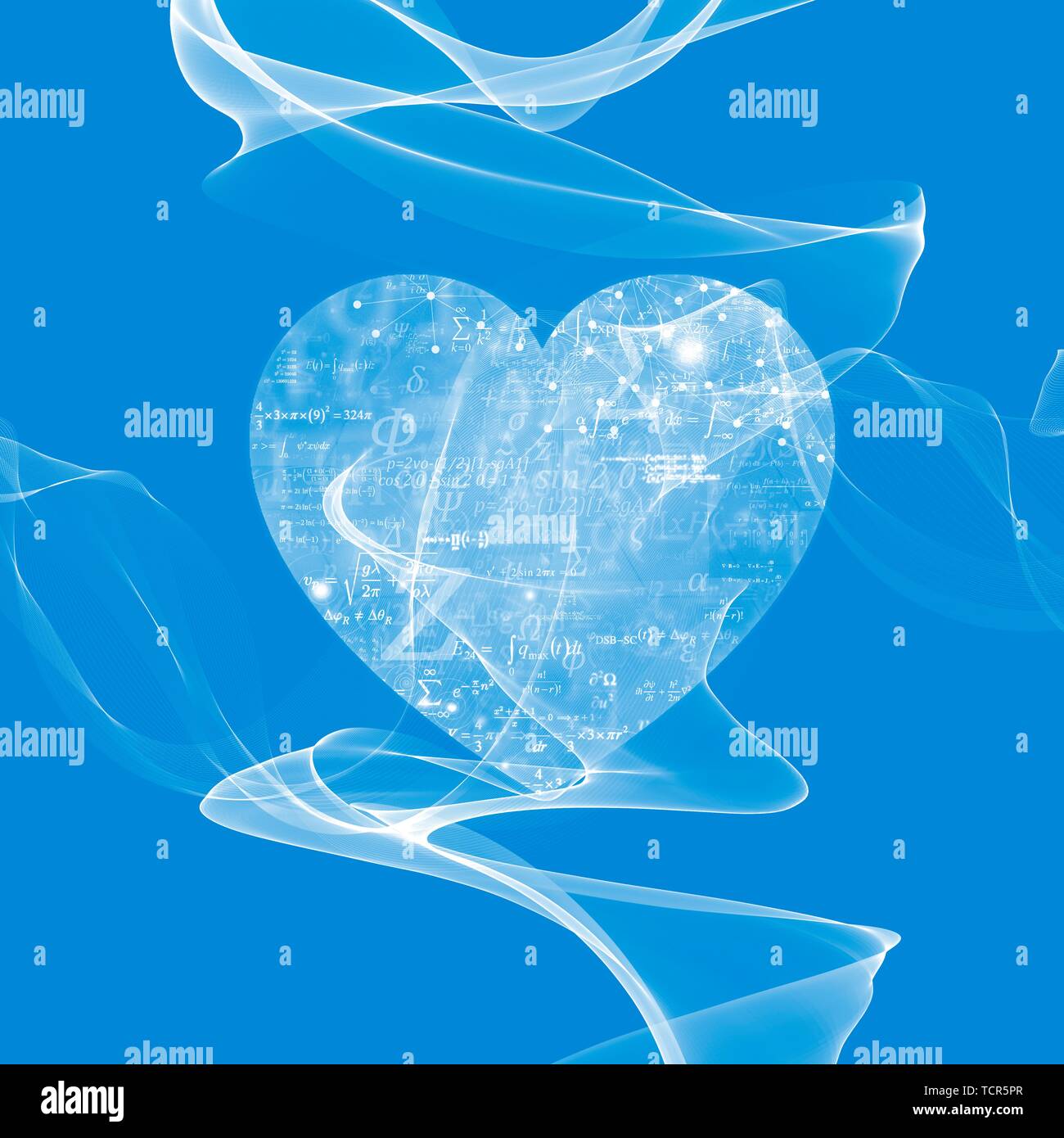 Heart and formulae, illustration Stock Photo - Alamy