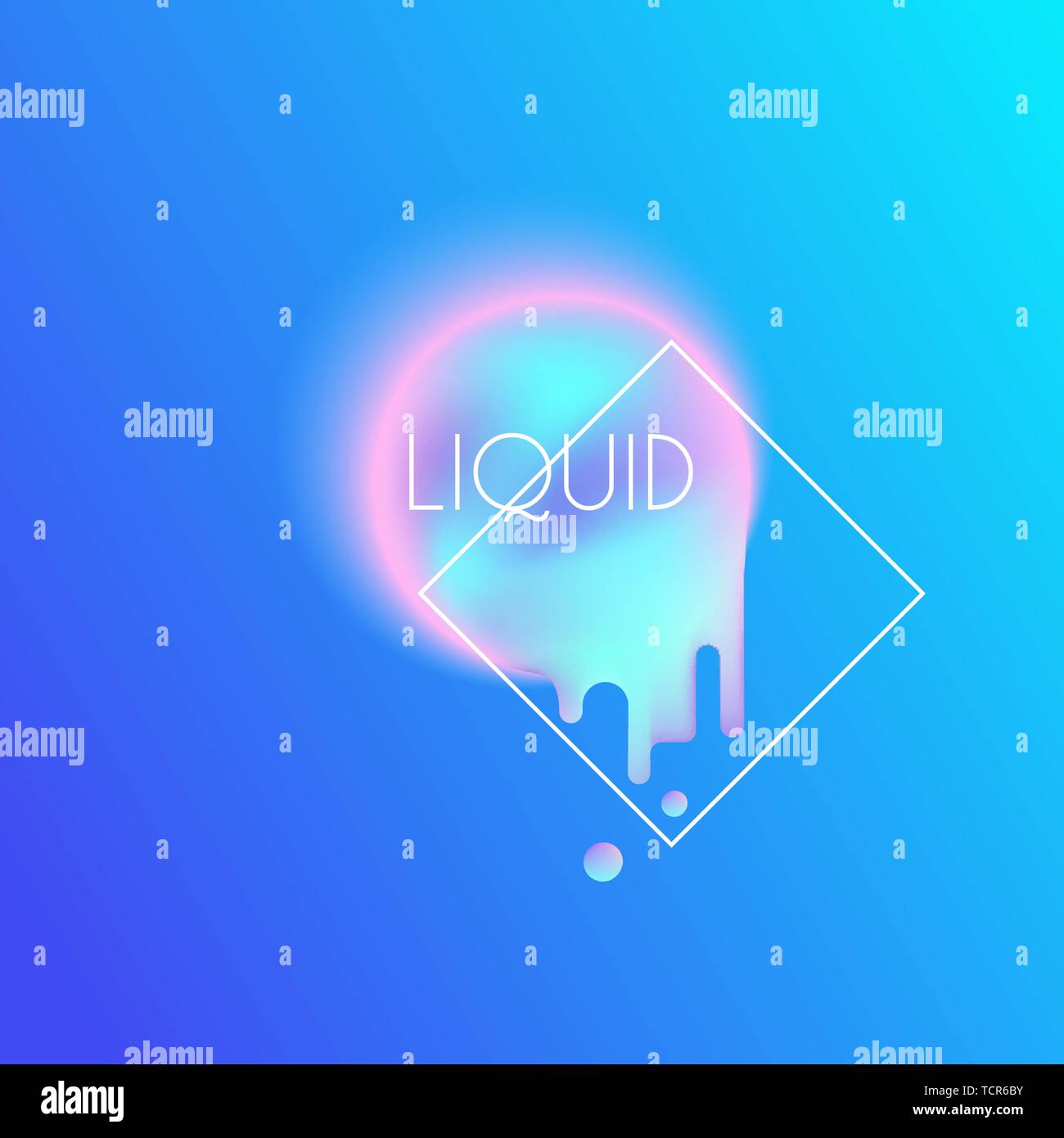 Liquid abstract background, blurred gradient shape Stock Vector