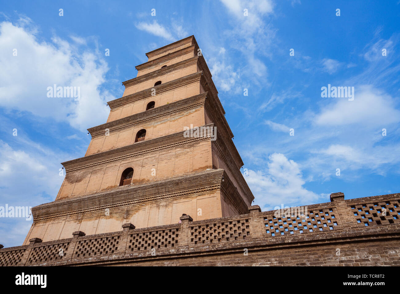 Big Wild Goose Pagoda in Xi'an City Stock Photo