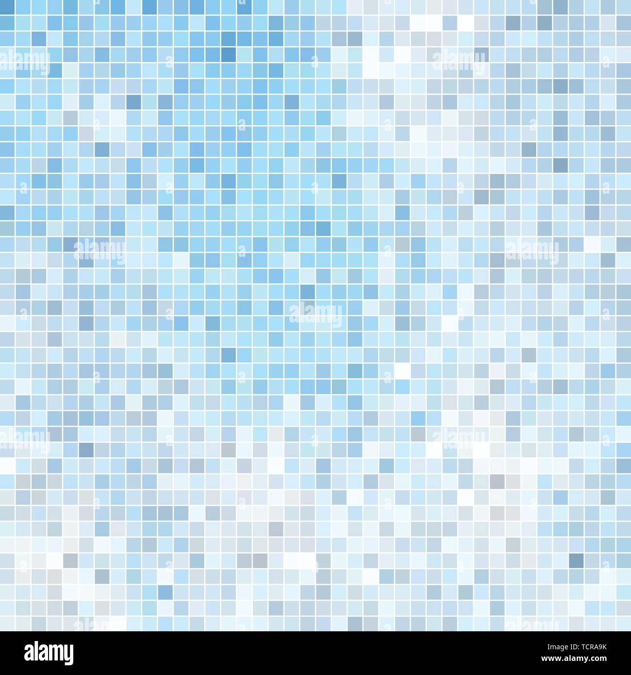 abstract vector square pixel mosaic background - light blue Stock ...