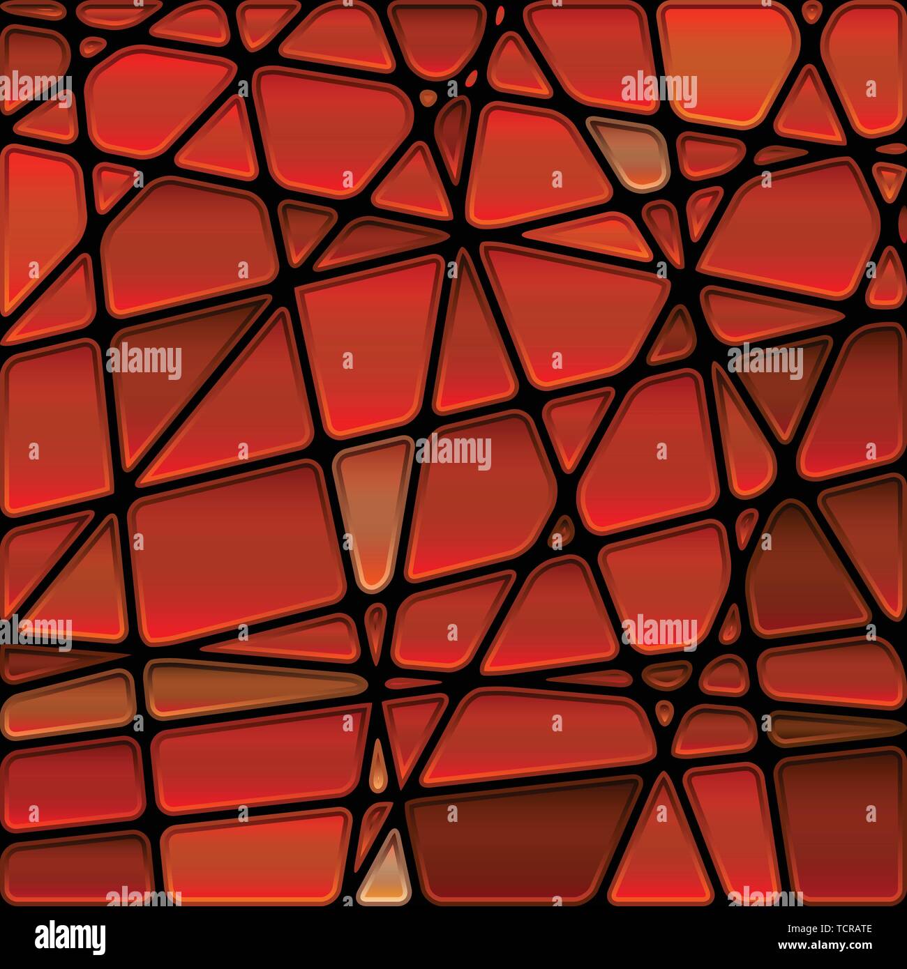 abstract vector stained-glass mosaic background - bright red Stock ...