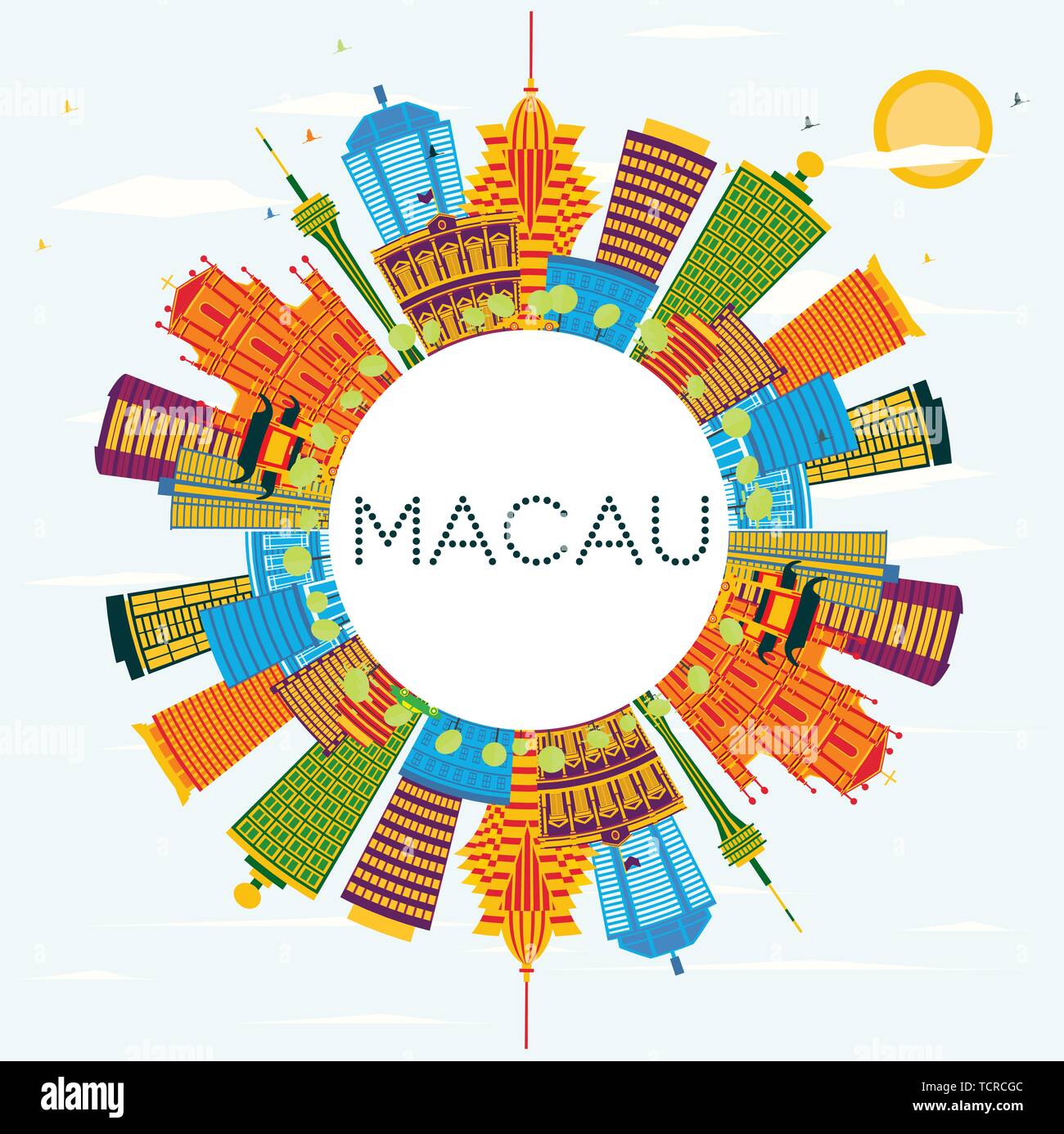 Macau tower Stock Vector Images - Alamy