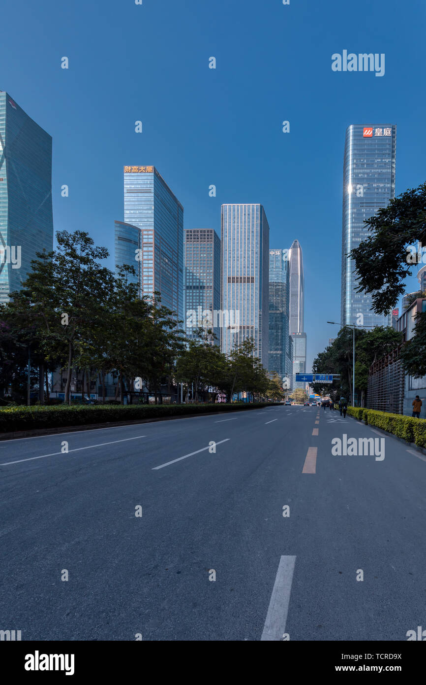 Commercial Circle, Futian Central District, Shenzhen Stock Photo