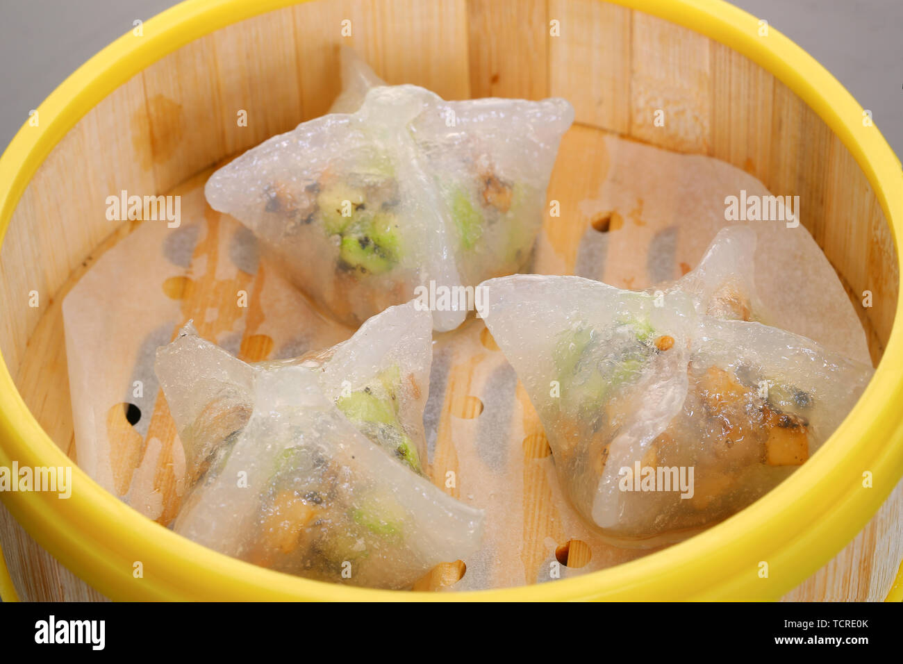 Emerald black truffle dumplings Stock Photo Alamy