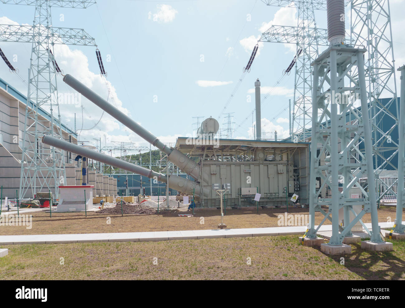 800 kV ultrahighvoltage DC converter station Stock Photo Alamy