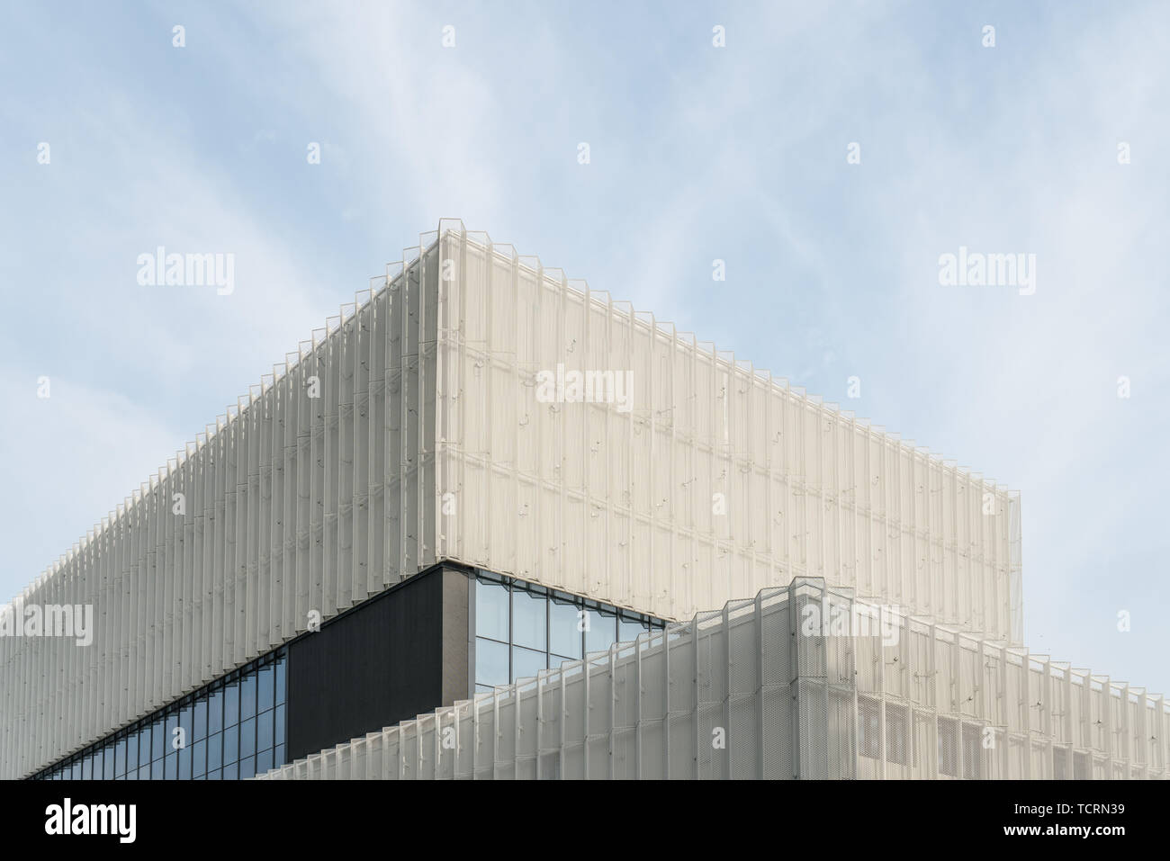 Image showcasing Modern urban industrial buildings Stock Photo - Alamy