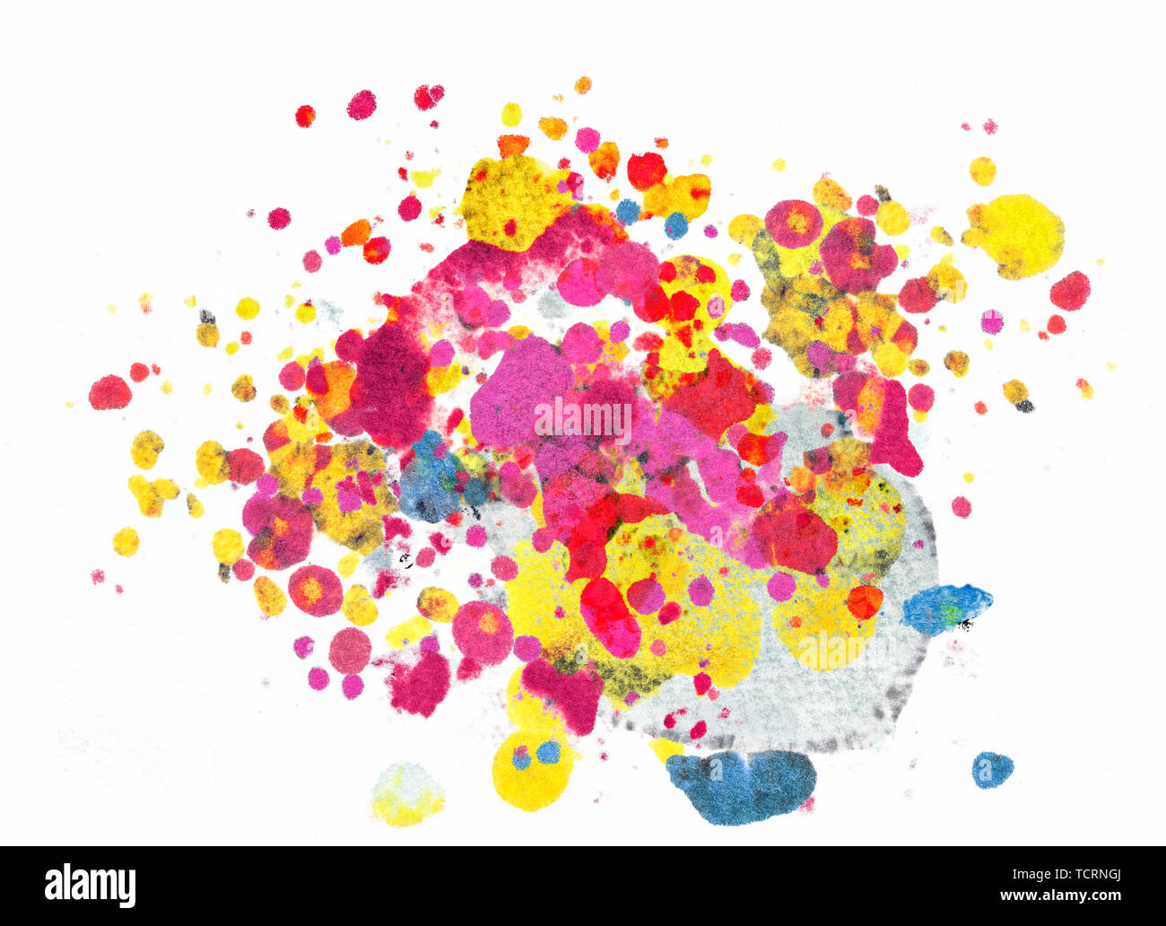 Splatter paint isolated on white background made with punchy magenta ...