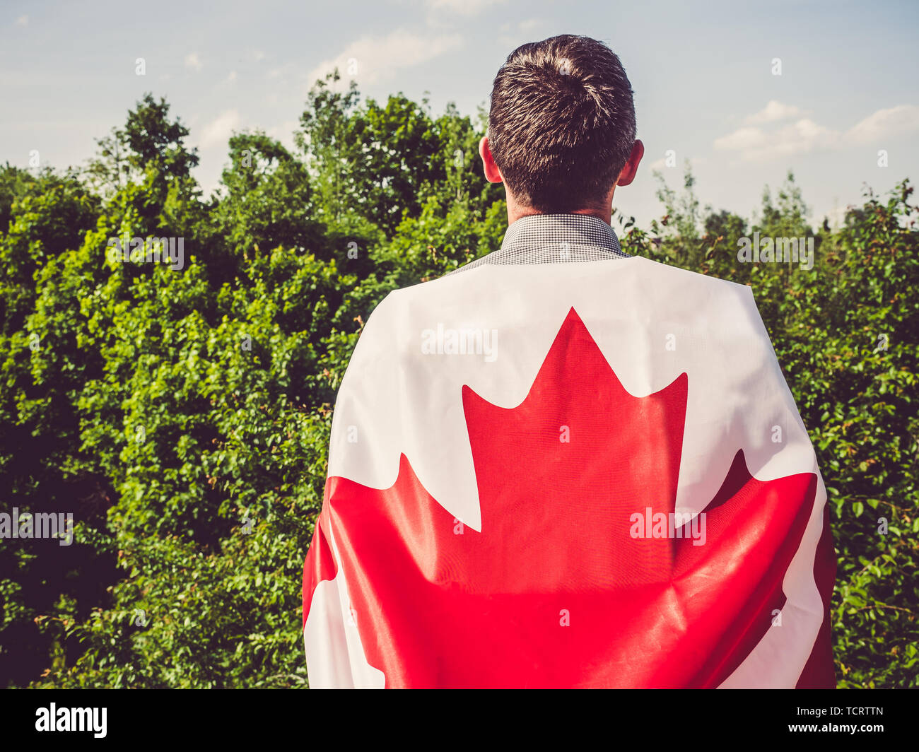 Holding canadian flag close up hi-res stock photography and images - Alamy