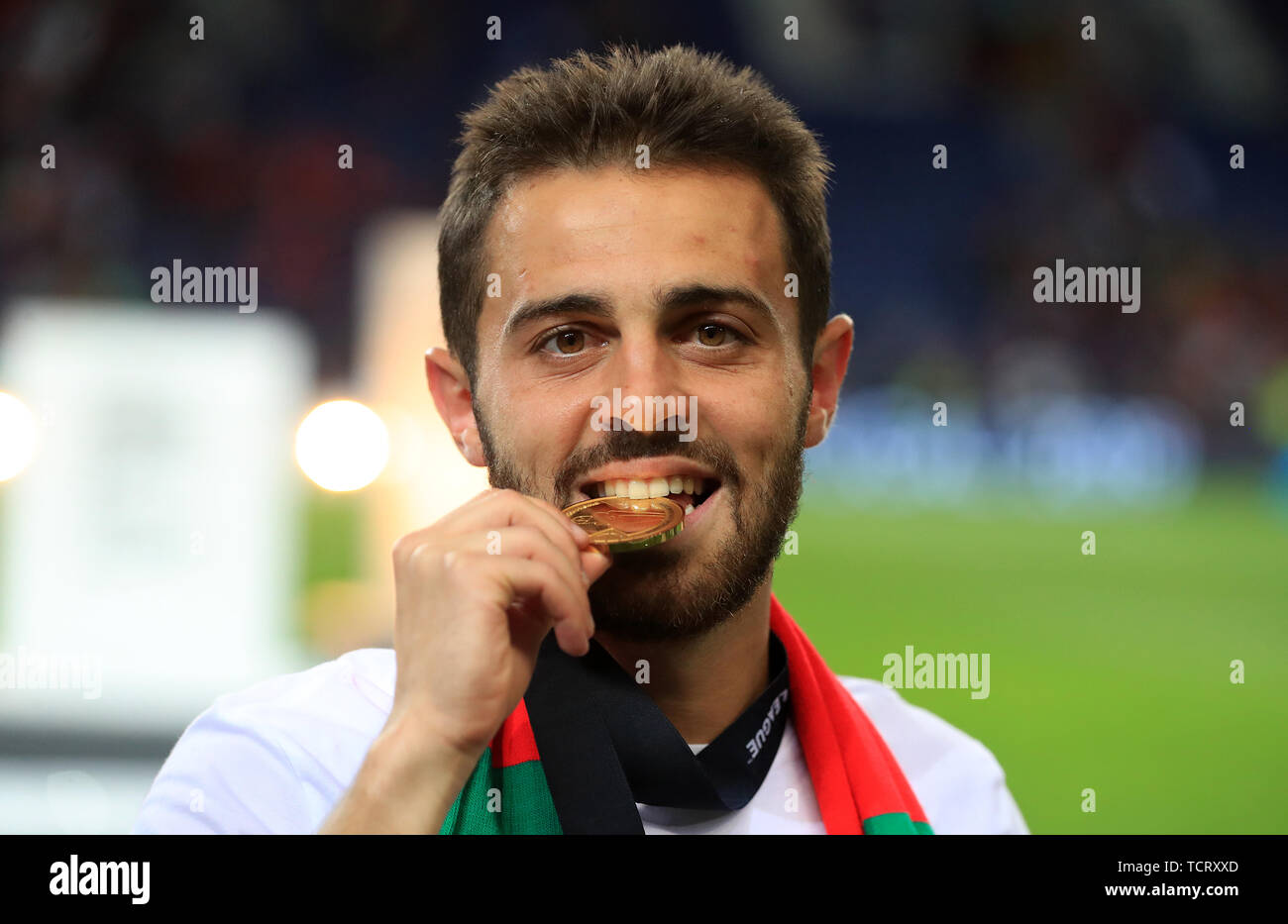 Portugal S Bernardo Silva Celebrates After The Final Whistle During The Nations League Final At Estadio Do Dragao Porto Stock Photo Alamy