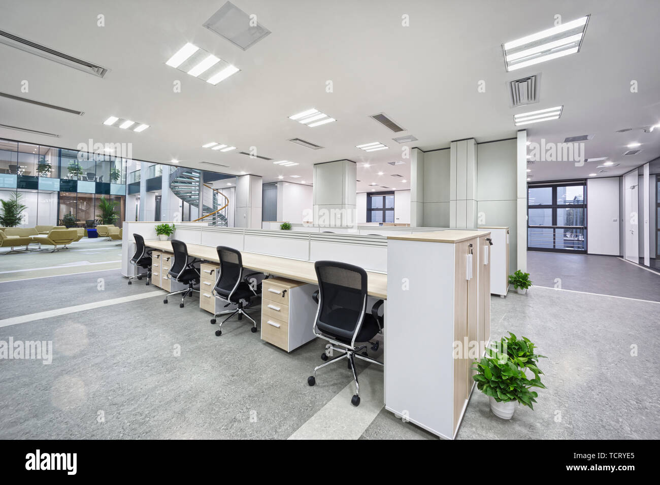 Modern office room interior Stock Photo - Alamy