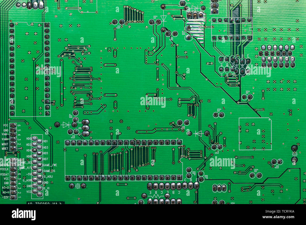 Circuit boards in electronics Stock Photo