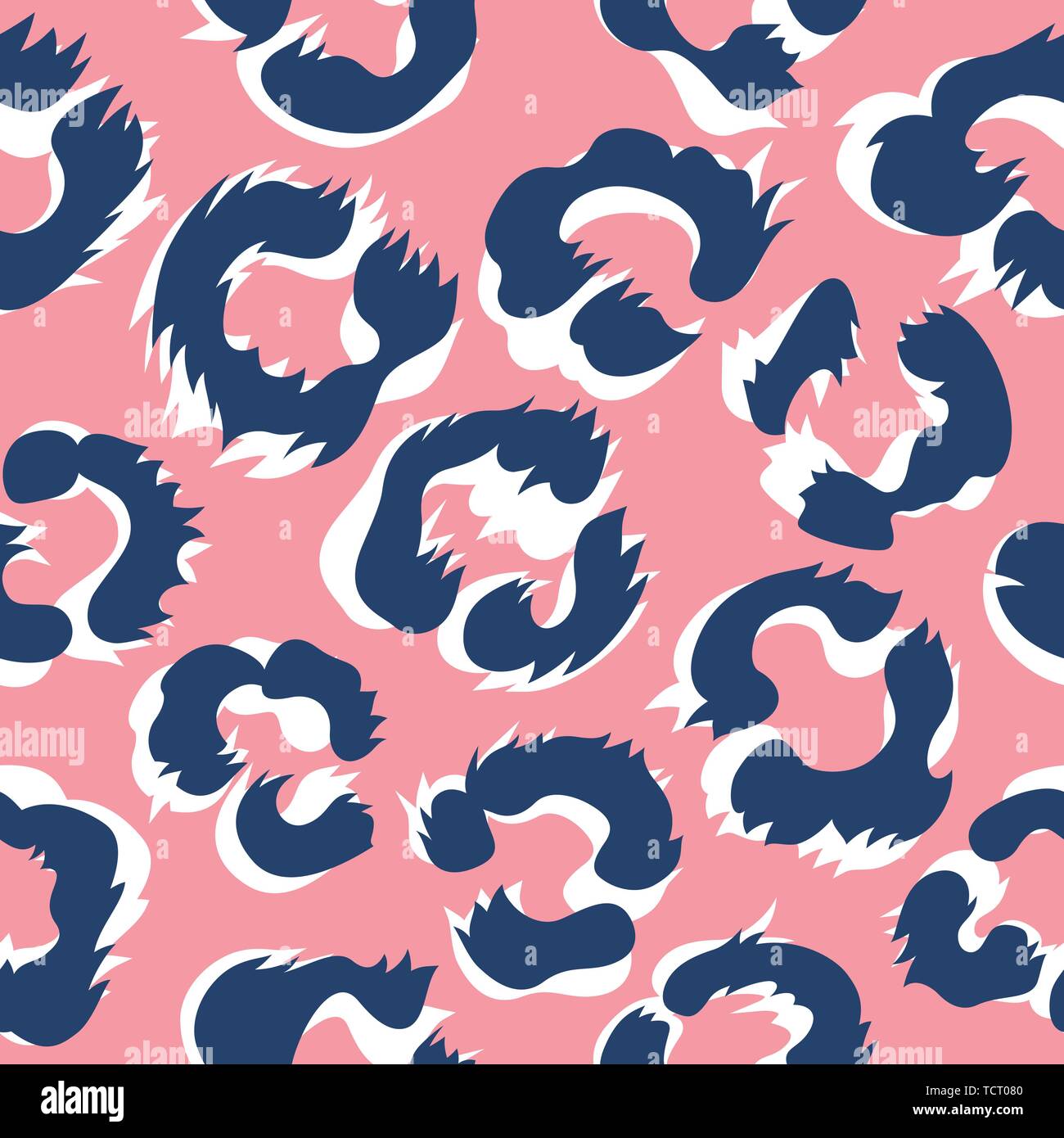 Leopard seamless pattern. Animal fur print design. Abstract vector illustration Stock Vector
