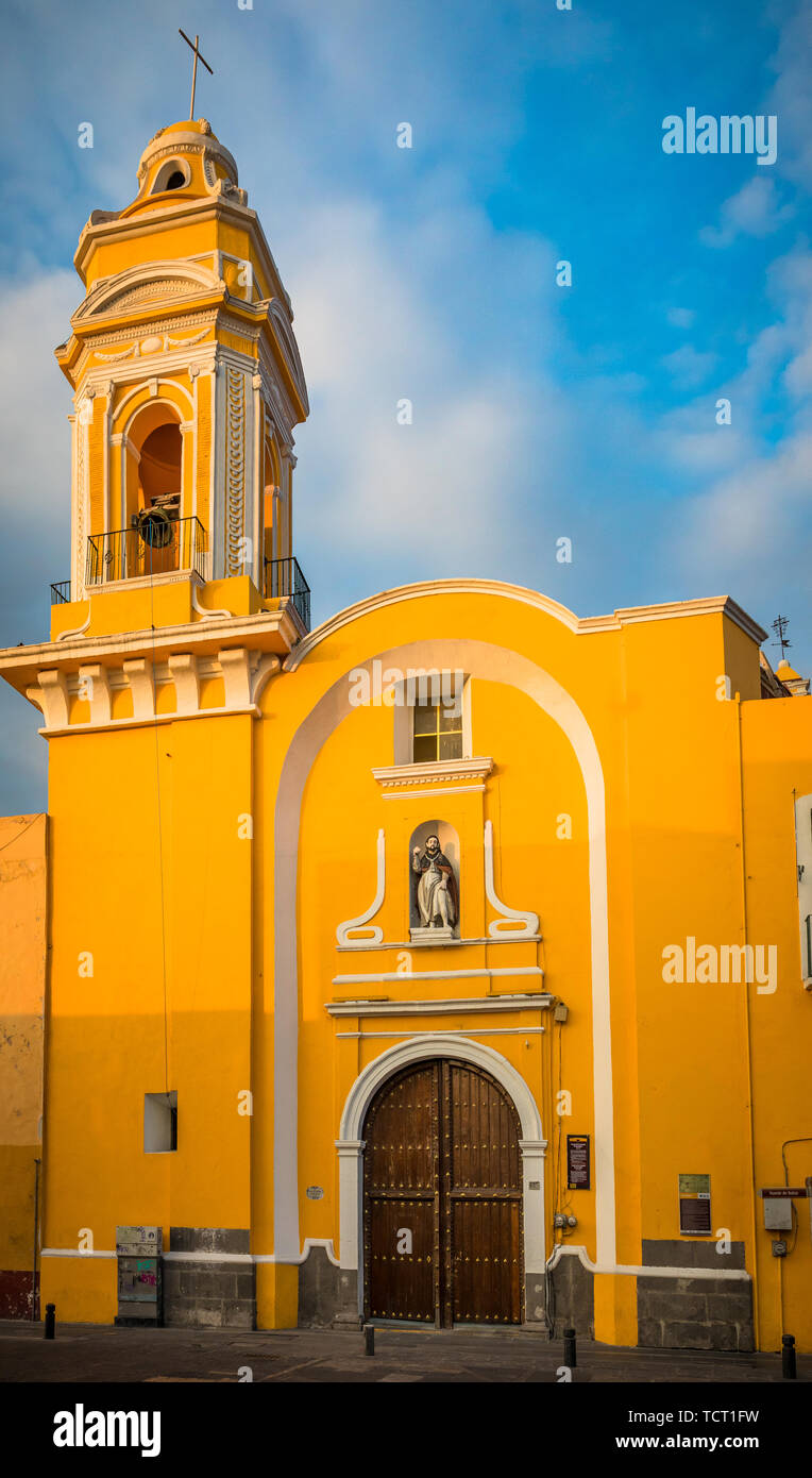 The Templo del Ex-Hospital de San Roque is an historic church in the city of Puebla, in the Mexican state of Puebla. --- Puebla, formally Heroica Pueb Stock Photo