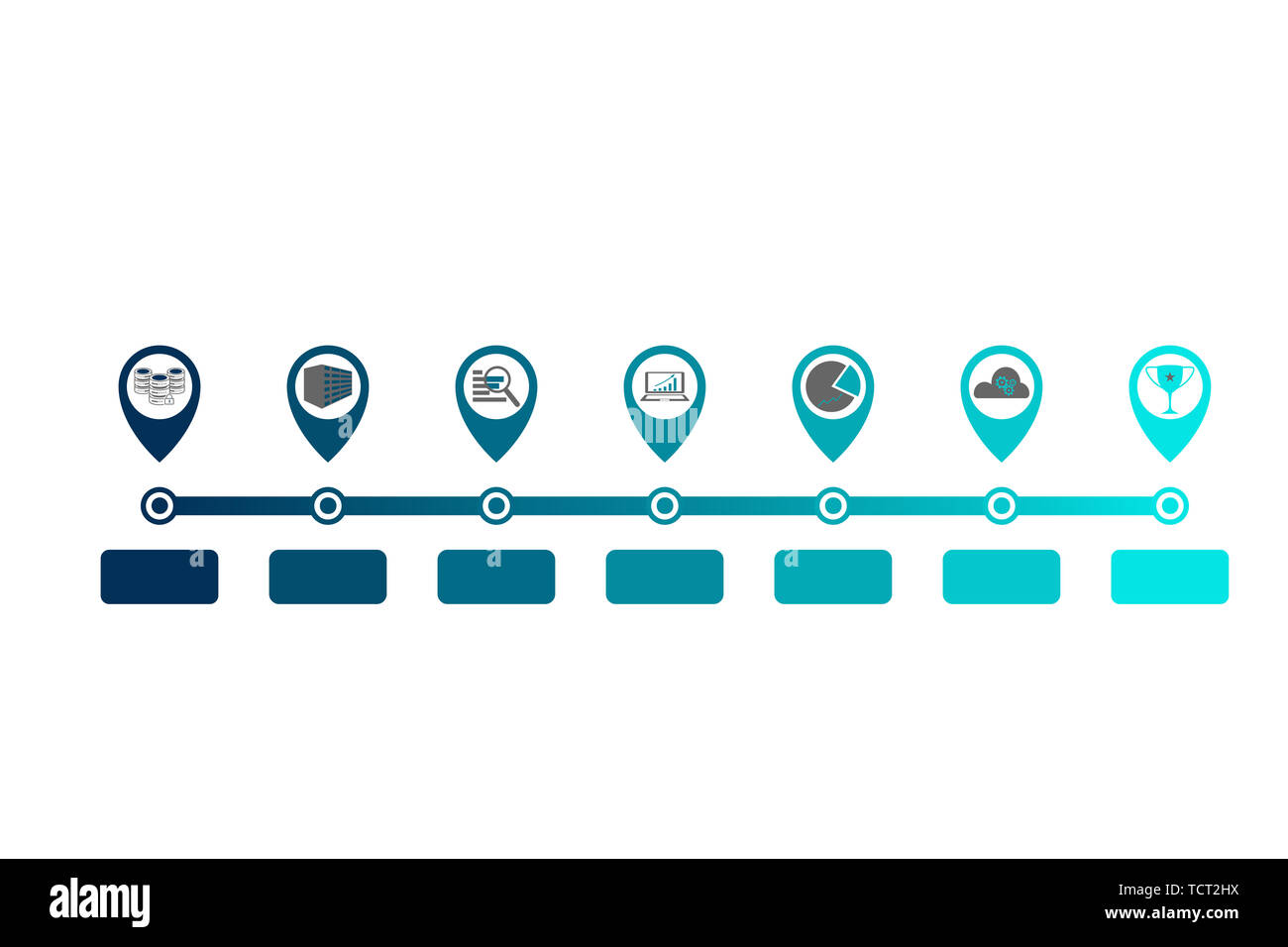Timeline in business style with vector design template for roadmap ...