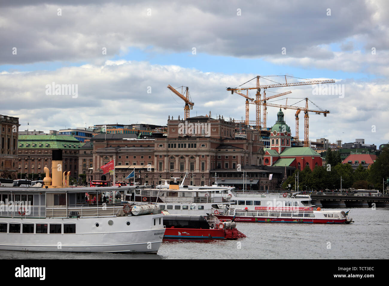 View across Stockholms Ström Stock Photo