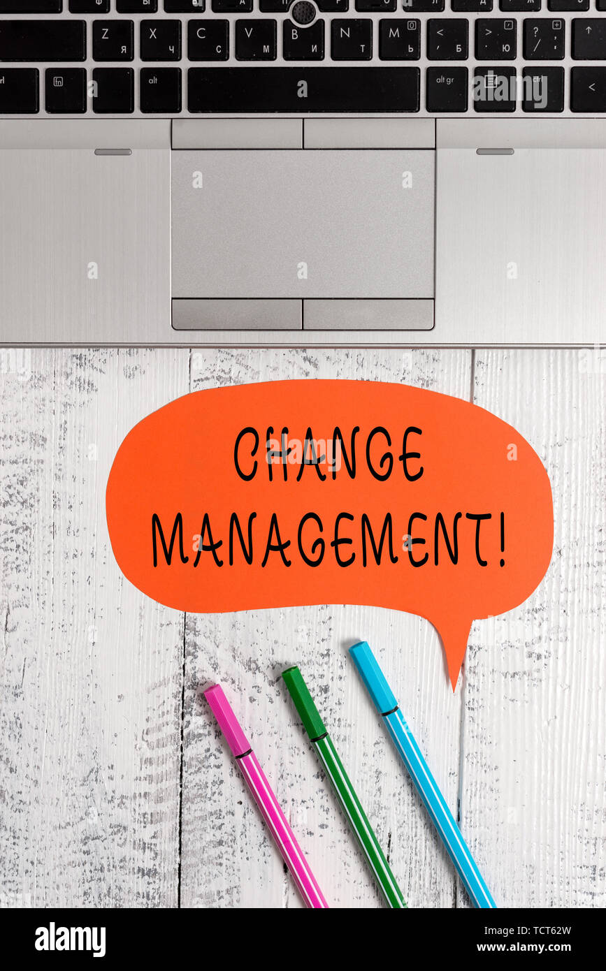 Handwriting text writing Change Management. Conceptual photo ...