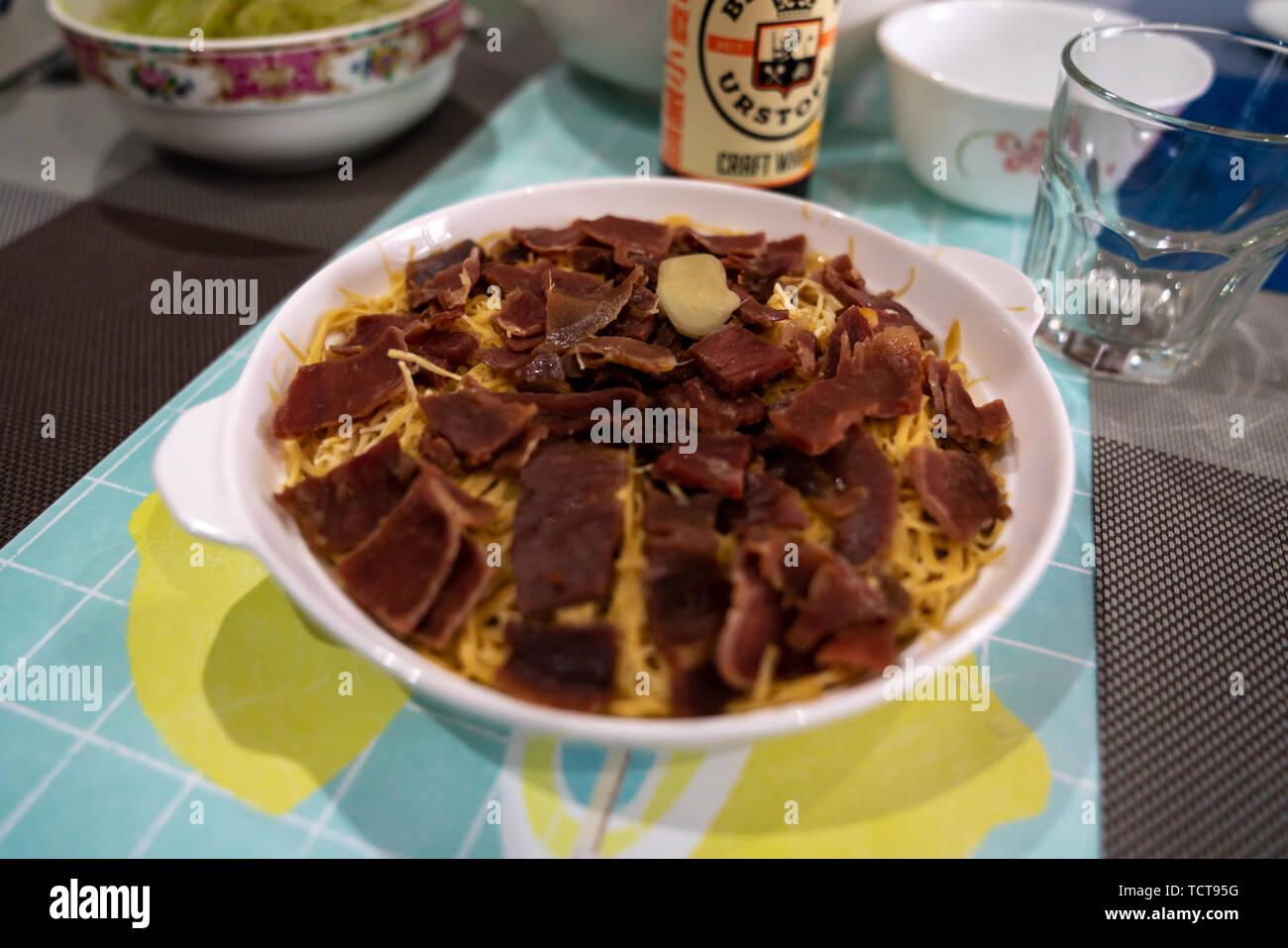 Ham steamed silk Stock Photo Alamy