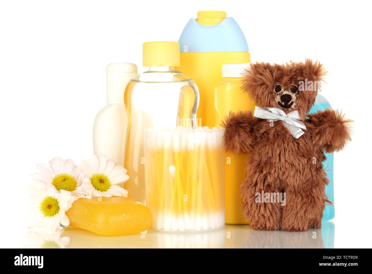 Baby cosmetics isolated on white Stock Photo Alamy
