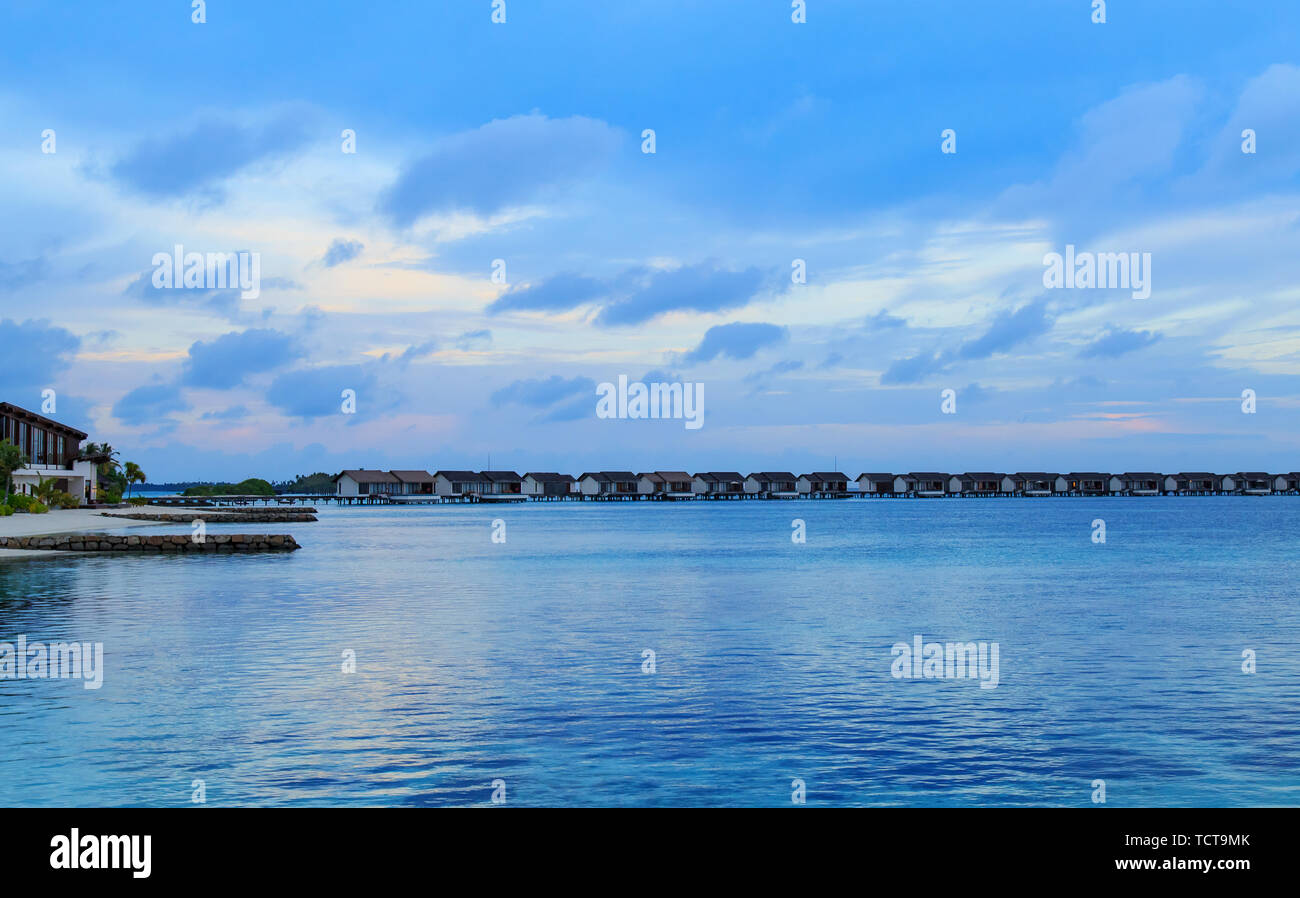 Beautiful sunrise in Maldives Stock Photo - Alamy