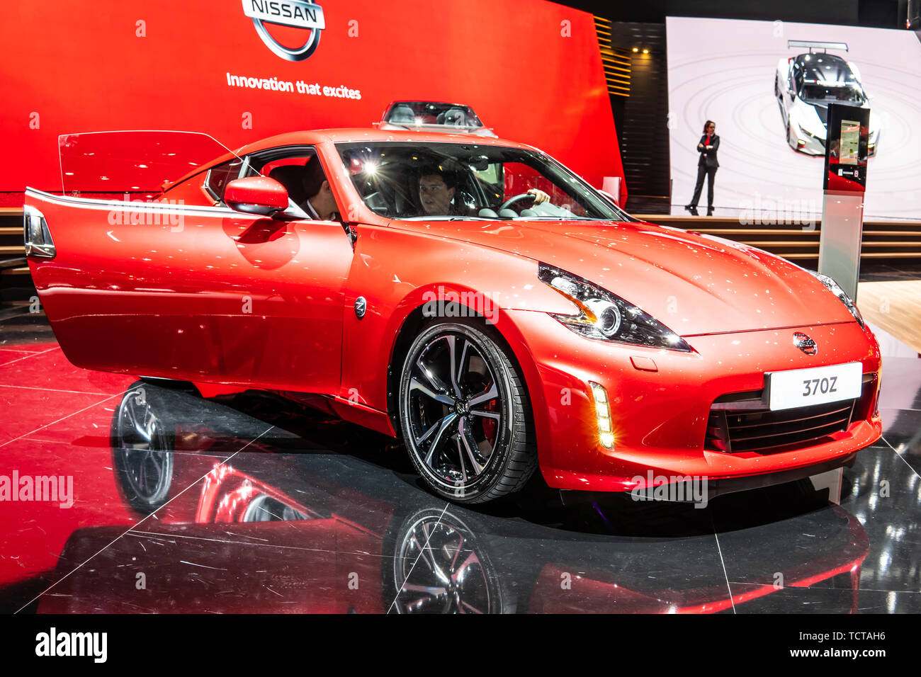 Geneva, Switzerland, March 07, 2019: Nissan 370Z at Geneva International  Motor Show, 2-door, 2-seater sports car manufactured by Nissan Stock Photo  - Alamy