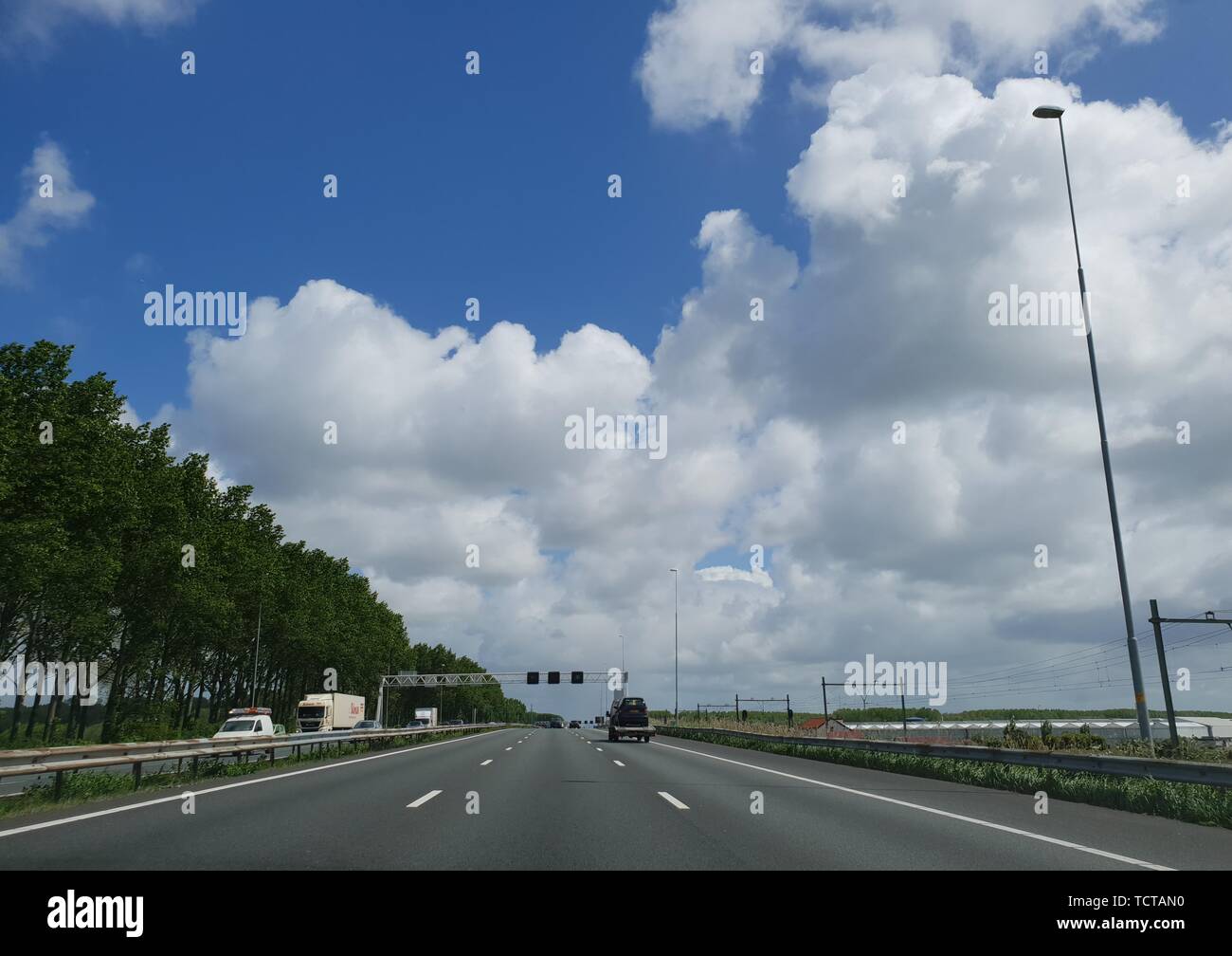 highway A12 at zoetermeer in the netherlands heading to the city of